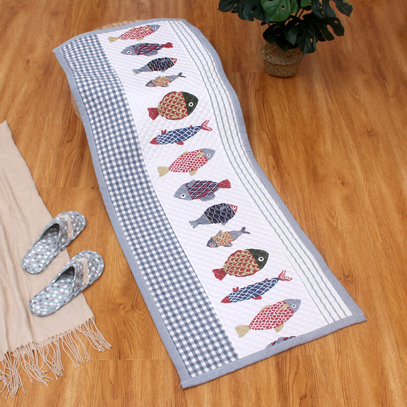 Korean Cotton Bedside Mat, Door Mat, Fabric Quilted Anti-Slip Patchwork Living Room Mat [Small Wholesale]