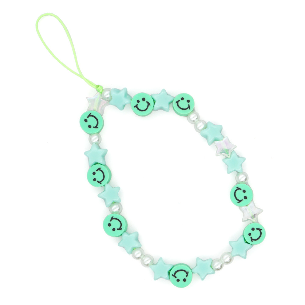 Ethnic Style Smiley Soft Ceramic Mobile Phone Chain Acrylic Five-pointed Star Pearl Beaded Mobile Phone Lanyard display picture 16