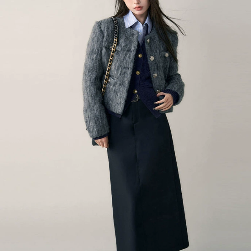Jacket, short woolen coat, high-quality style, Chanel style
