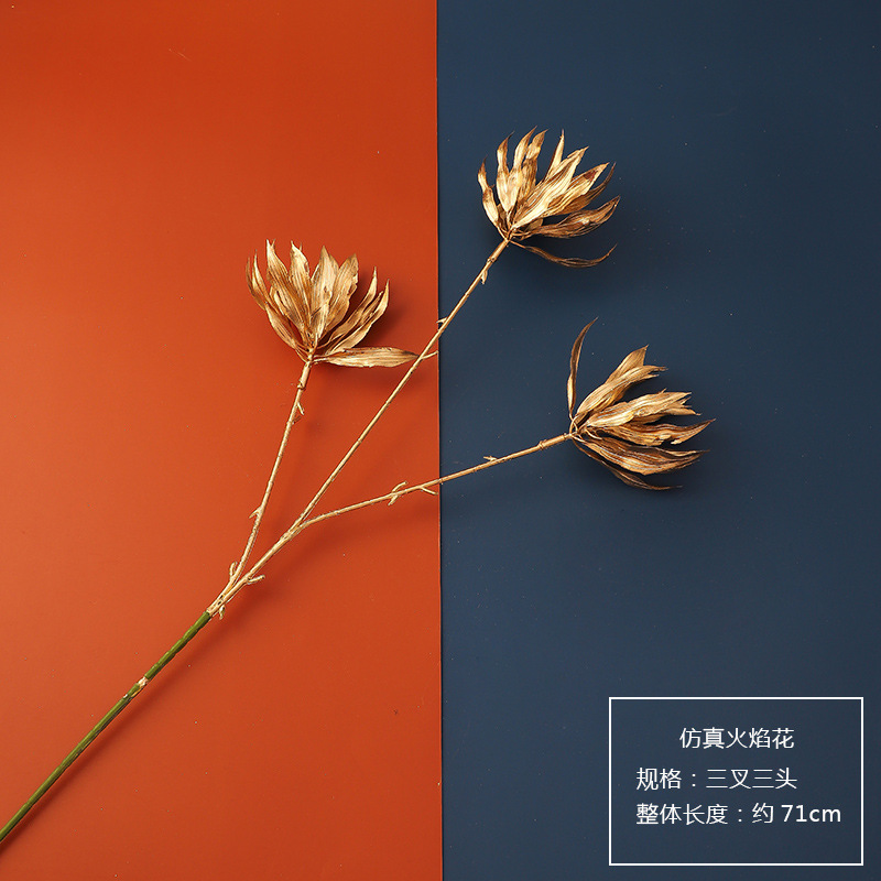 Flores de Año Nuevo de siete colores cordier oro hojas accesorios de simulación de barril de bendición yugaly Ginkgo Año Nuevo sala de estar materiales de arreglos florales