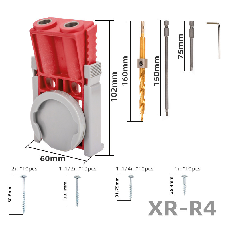 Agujero oblicuo de plástico XK-R4 (rojo)