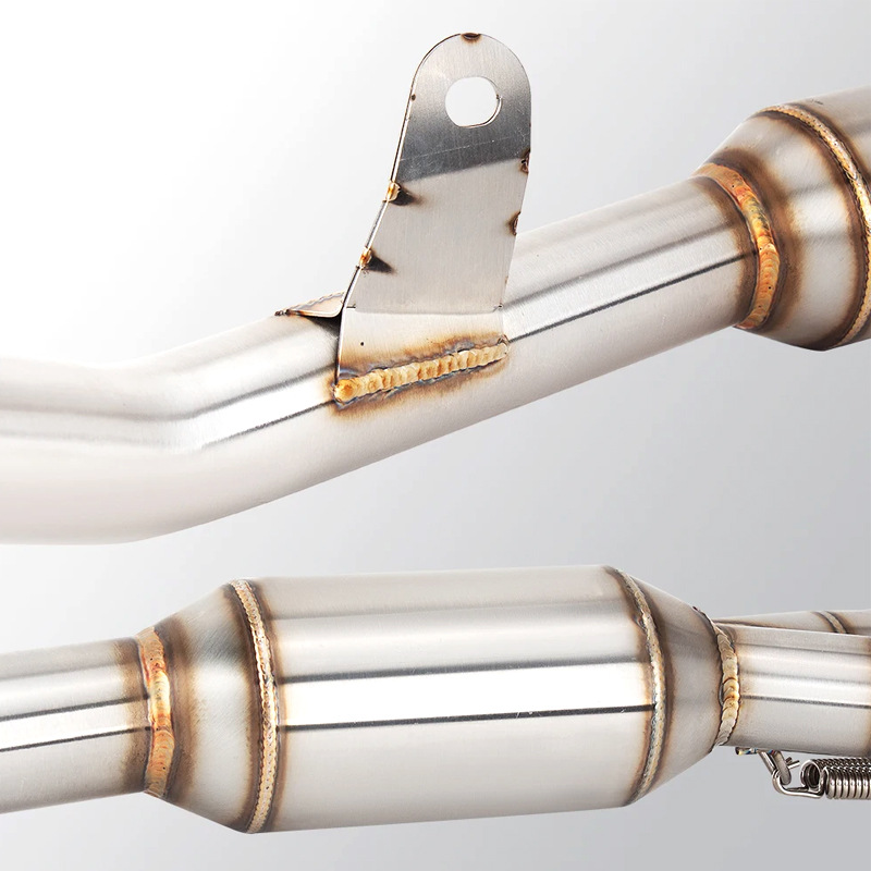Suitable for Chunfeng 450MT motorcycle modified exhaust pipe front section system stainless steel 51mm original car diameter