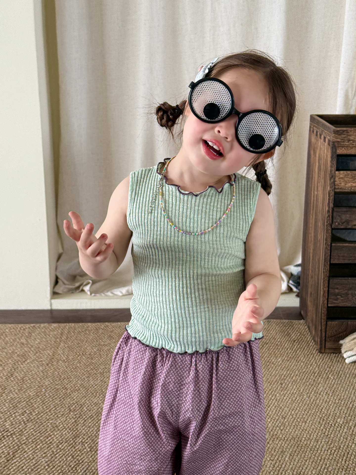 Sugar Pear ropa infantil chaleco de niña para usar verano delgado 2026 ropa de niños clase A chaqueta de bebé