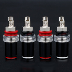 HIFI-grade speaker gold-plated rhodium terminals, solderless speaker wire connectors, audio power amplifier sockets