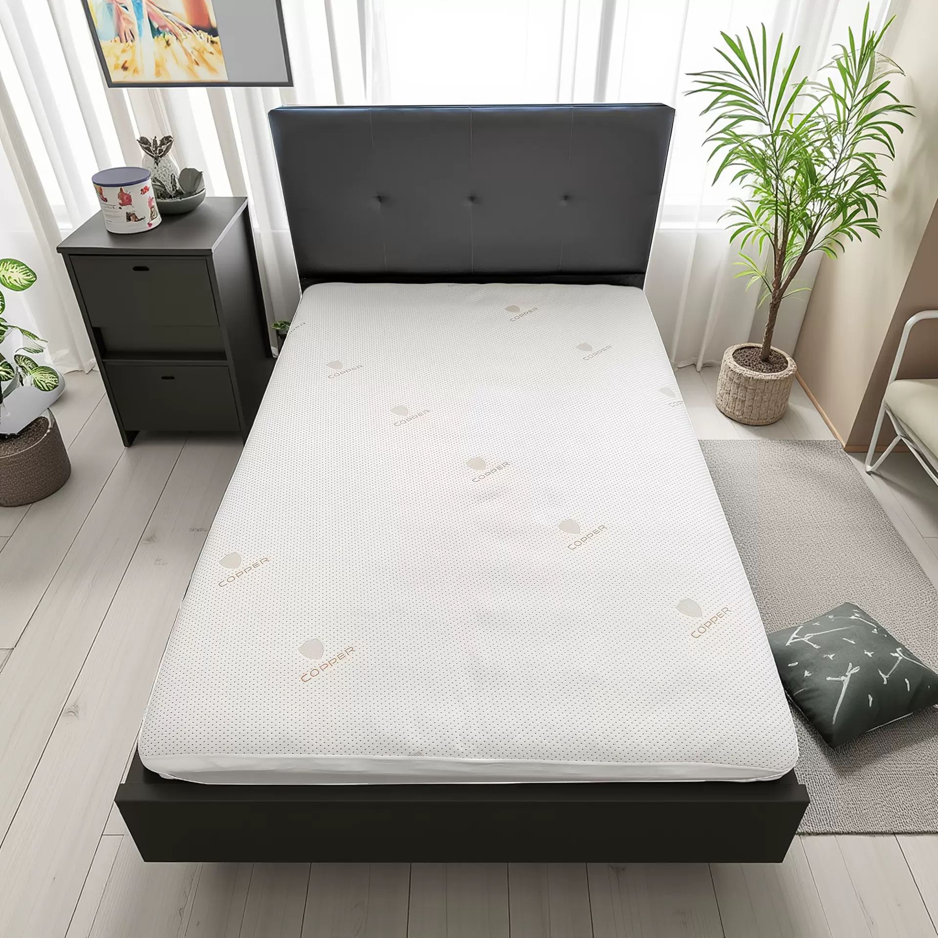 跨境防水床笠空气层加厚床垫保护套席梦思软垫防油防尘罩