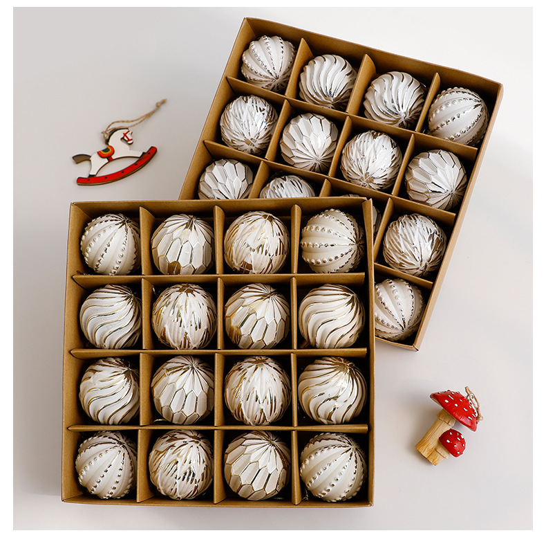 Conjunto de bolas de natal vintage inquebráveis tons antigos_voghion.com