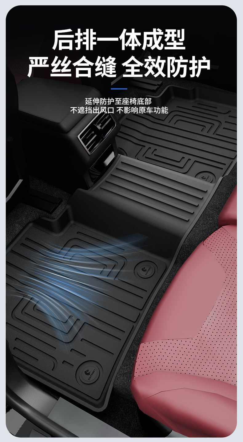 Suitable for Hongqi H6, HS3, HS5, HS6, PHEV, E-QM5, special colorful TPE car floor mats and trunk mat