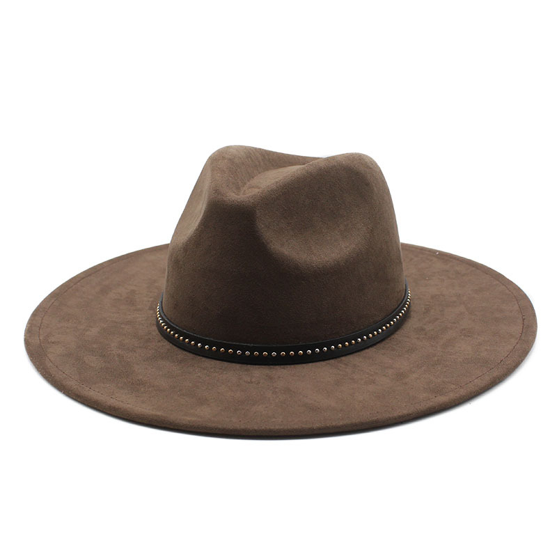 Spring, Autumn Season Unisex Gender Unisex Vintage Style Ethnic Style Solid Color Flat Eaves Fedora Hat