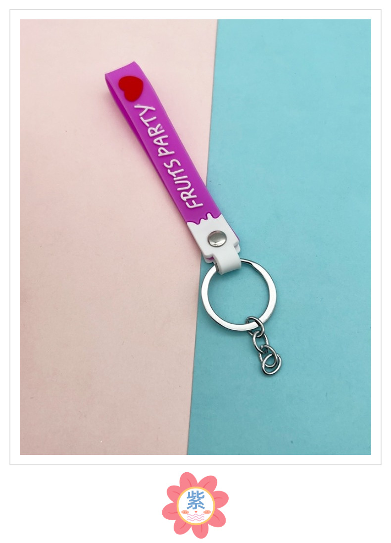 soft glue Material Letter Pattern Fashion Letter Soft Glue Women's Bag Pendant Keychain 1 Piece