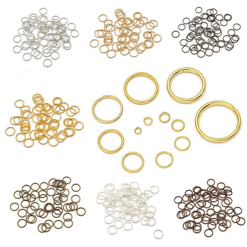 Single ring connection open ring O ring C ring diy bracelet necklace closing ear accessories material bag metal wholesale