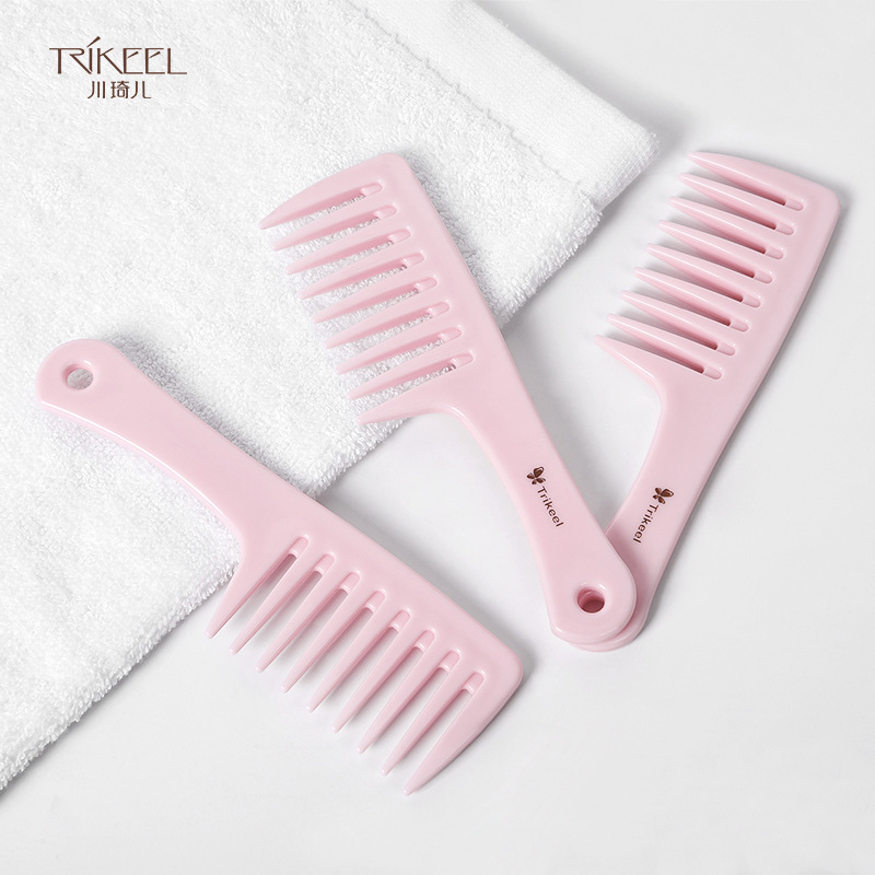 Chuanqier's large wide -toothed combed combed perm curly hair shop…