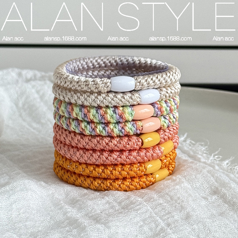 Korean-Style Simple Braided Hair Tie for Women, Elegant High Ponytail Anti-Collapse Hair Band, High Elasticity Hair Rope, Versatile Hair Accessory