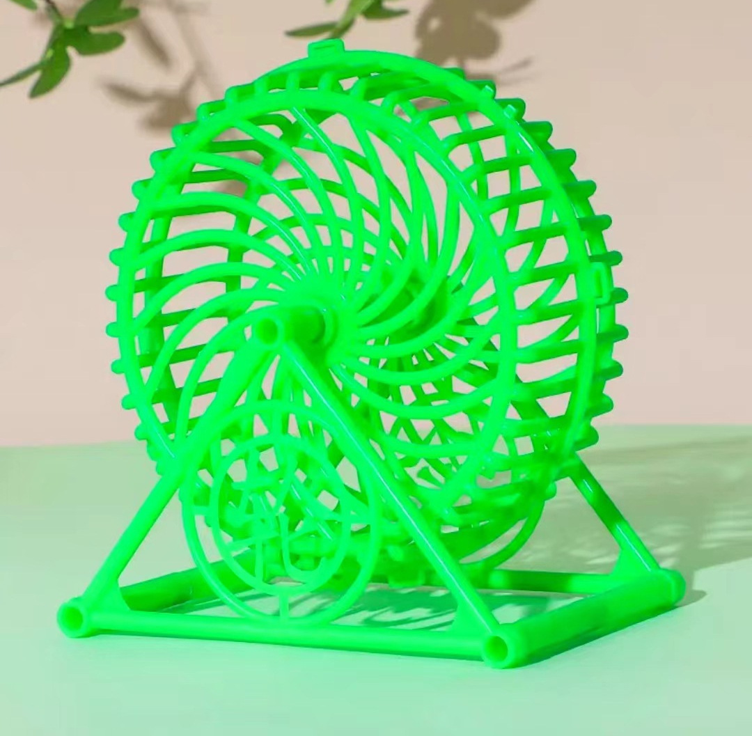 완전히 동봉 된 러닝 휠 그린