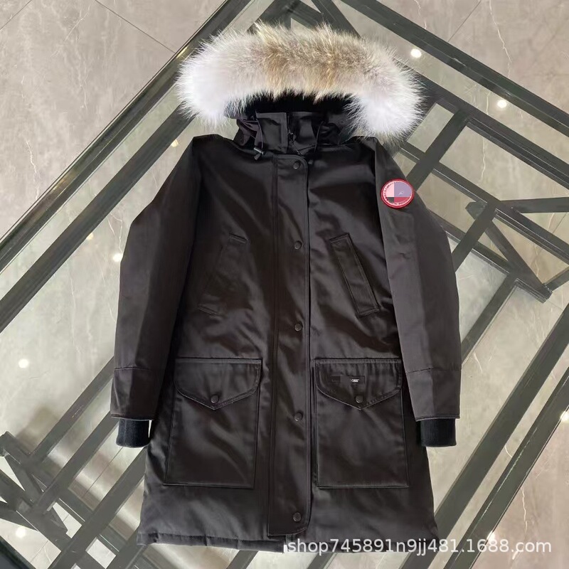 New Large Goose down Jacket 07 Canadian Same Style Women's Thickeneded Parka Mid-Length Jacket 6660La Classy