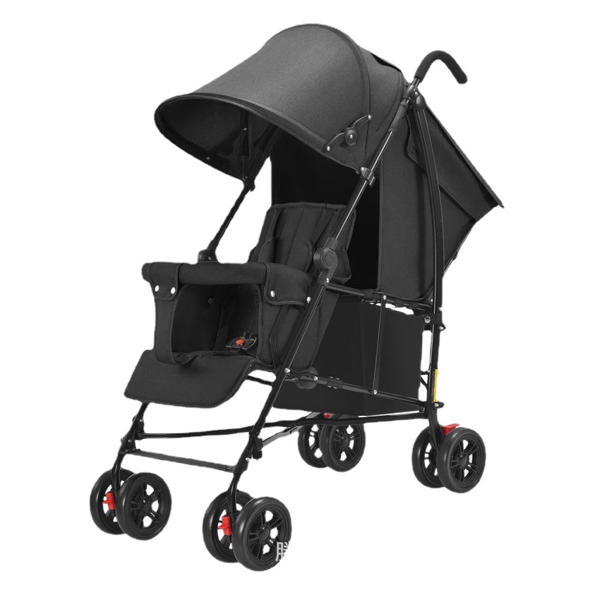 Venta al por mayor cochecito de bebé doble de dos asientos reclinables cochecito de niños asiento delantero y trasero ligero plegable de dos niños pequeño