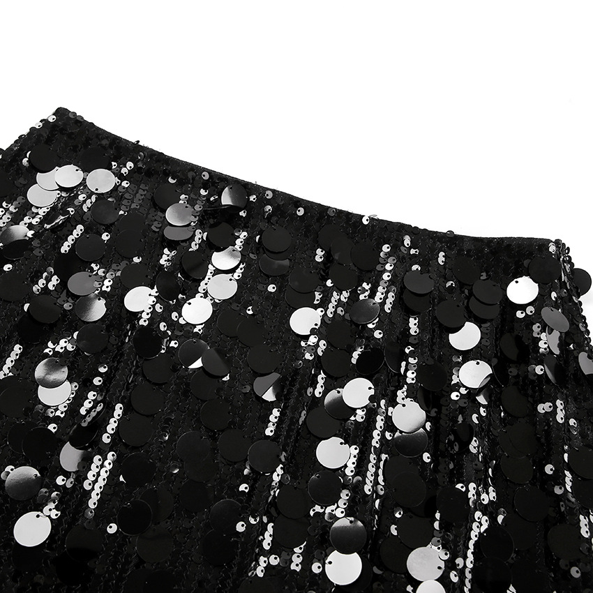 175g Weight Short Mini Dress Dress Length Type Hip Skirt Dresses Type Polyester Fabric Type Mid Waist Waist Line Inelastic Elasticity Casual, Holiday Occasion Slim Fit Type Solid Color Pattern Summer, Spring, Autumn Season Women's Gender Sequins Design Streetwear Style Summer Spring Autumn Streetwear Solid Color Polyester Short Mini Dress Skirts 14