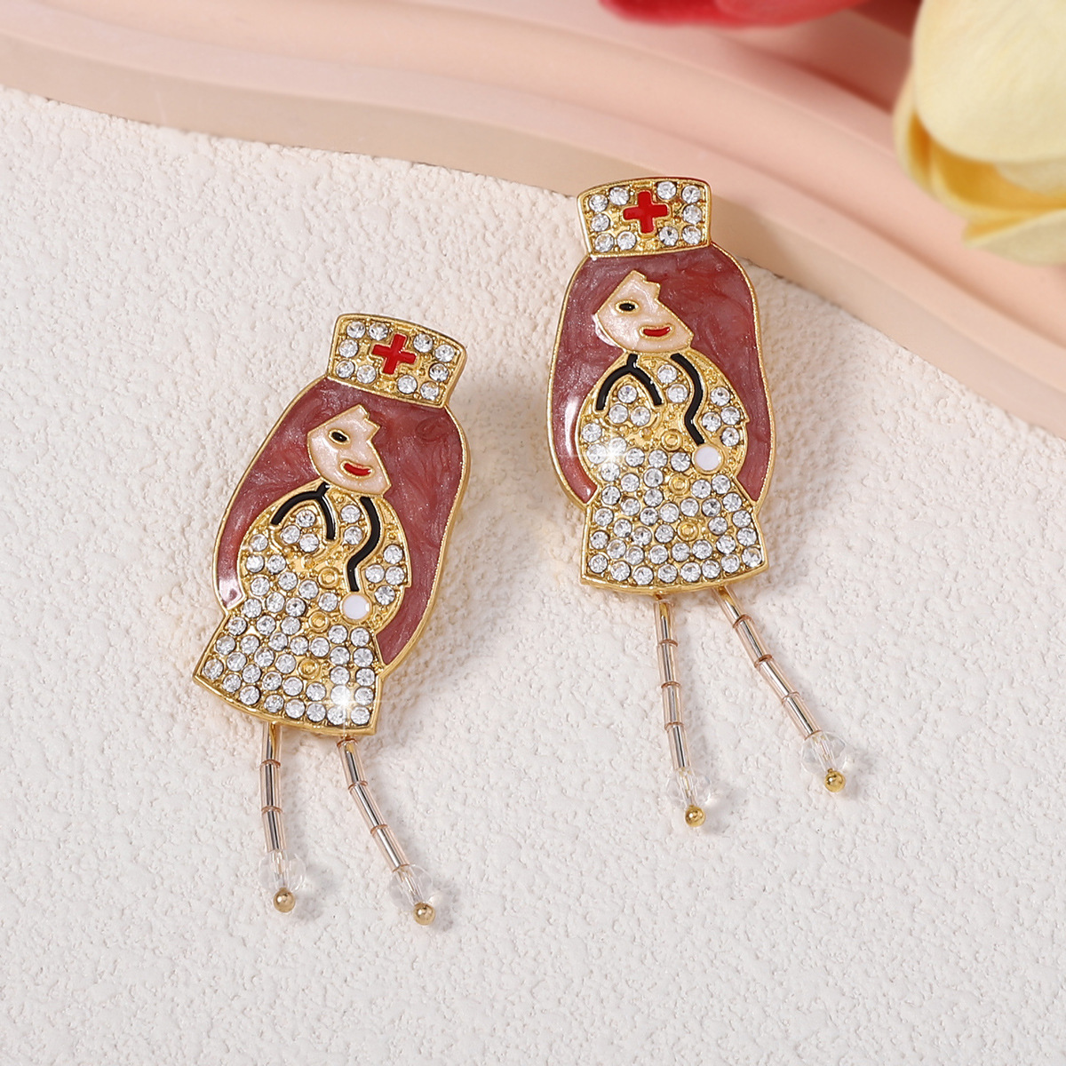 1 Pair Cartoon Style Cartoon Character Zinc Alloy Earrings display picture 9