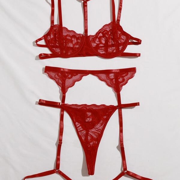 Lencería sexy europea y americana, pecho pequeño, provocación de tres puntos, perspectiva, tentación, pijama de cama, traje de pasión con acero