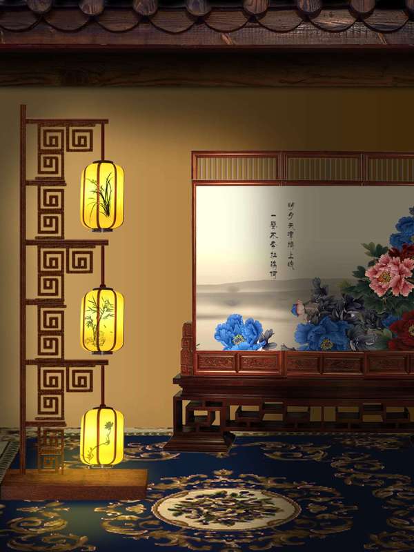 古琴古筝笛漢服チャイナドレス古代スタイルライブブロードキャスト背景布3D立体中国風ライブブロードキャスト背景壁|undefined