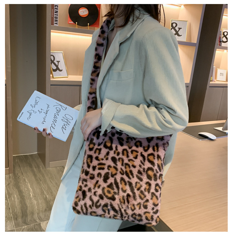 Bolso de hombro con estampado de leopardo coreano bolso de mensajero de gran capacidad informal de modapicture8