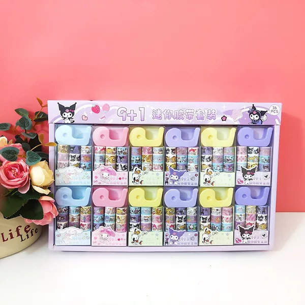 Foreign Trade Sanrio 9 1 into Mini Rainbow Pony and Paper Tape Students diy Gummed Paper Seat Hand Account Sticker suit