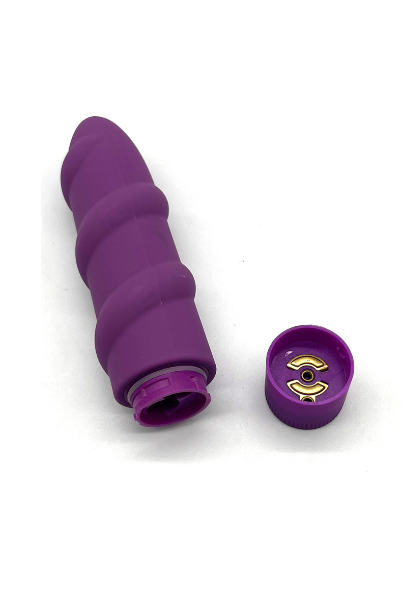 Silent Rechargeable Vibration Wand for Women, Purple Silicone Massage Stick — detail image 6