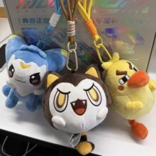 开发设计洛克王国周边毛绒玩具迪莫恶魔叮鸭吉吉公仔挂件高级定制