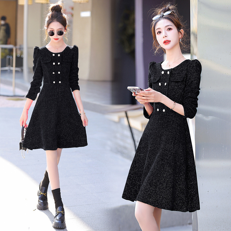 French Lactation Dress 2024 Spring and Autum Mother's Postpartum Full Moon Breastfeeding Slimming Look A-Line Skirt