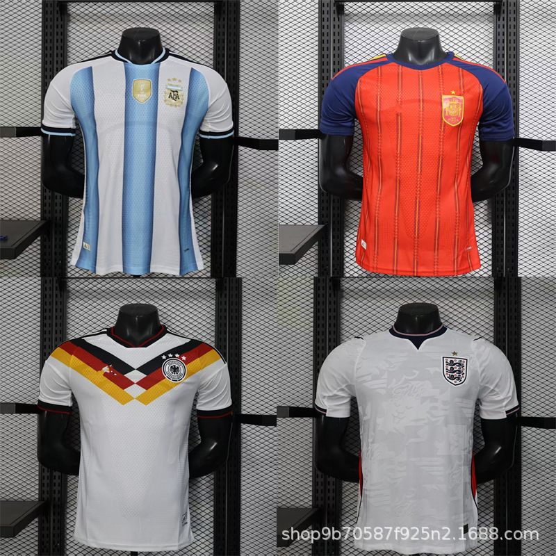 Fábrica de pedidos al por mayor 2026 Copa del Mundo de jugadores de la edición de camiseta de manga corta Argentina España