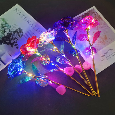 colour Gold foil rose originality Mother's Day Valentine's Day gift simulation Bouquet of flowers gift wholesale