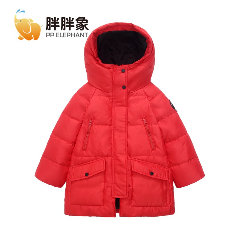 90% pato blanco abajo ropa de hombre y mujer para niños medianos y grandes para niños alargados con capucha engrosada chaqueta de longitud media abrigo largo