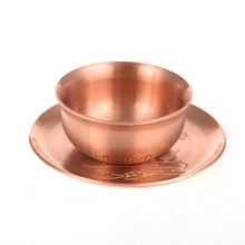 家居手工紫铜光面供碗佛前供奉圣水杯酒柜装饰金属泡茶茶碗供水杯
