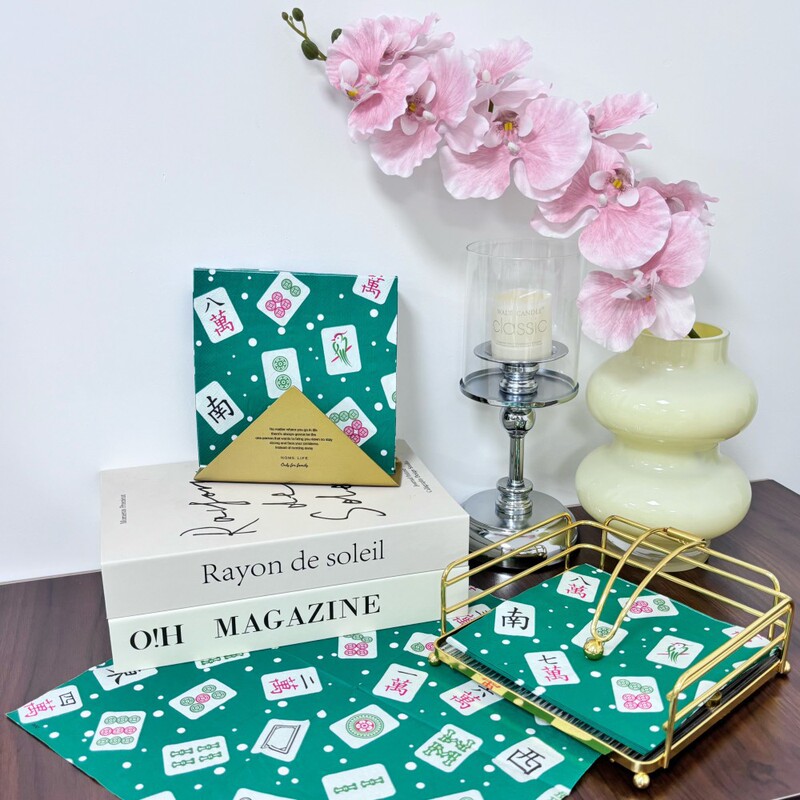 20 Disposable Chinese Style Mahjong Green Printed Napkins Fun Colorful Paper Napkins Party Placemats 20 Disposable Chinese Style Mahjong Green Printed Napkins Fun Colorful Paper Napkins Party Placemats