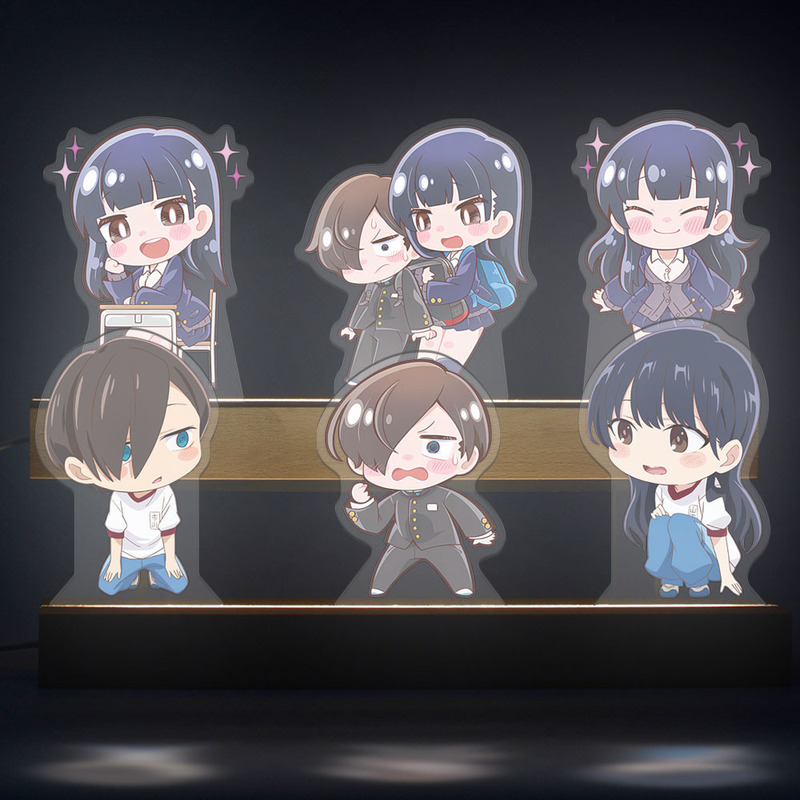 Dangerous things in my heart Bad thoughts in my heart Beast anime around acrylic long nightlight