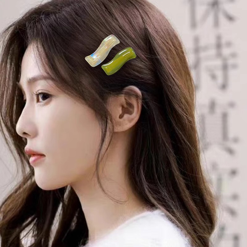 Korean style high-grade temperament acetate clip forehead bangs clip broken hairpin female side clip small size duckbill clip hairpin