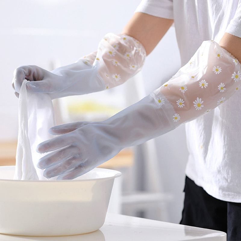 Long Waterproof Washing-up Gloves For Kitchen And Laundry Use_voghion.com