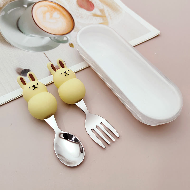 토끼 304 숟가락 포크 박스 세트
