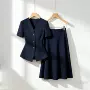 夏天服务员气质短袖工作服