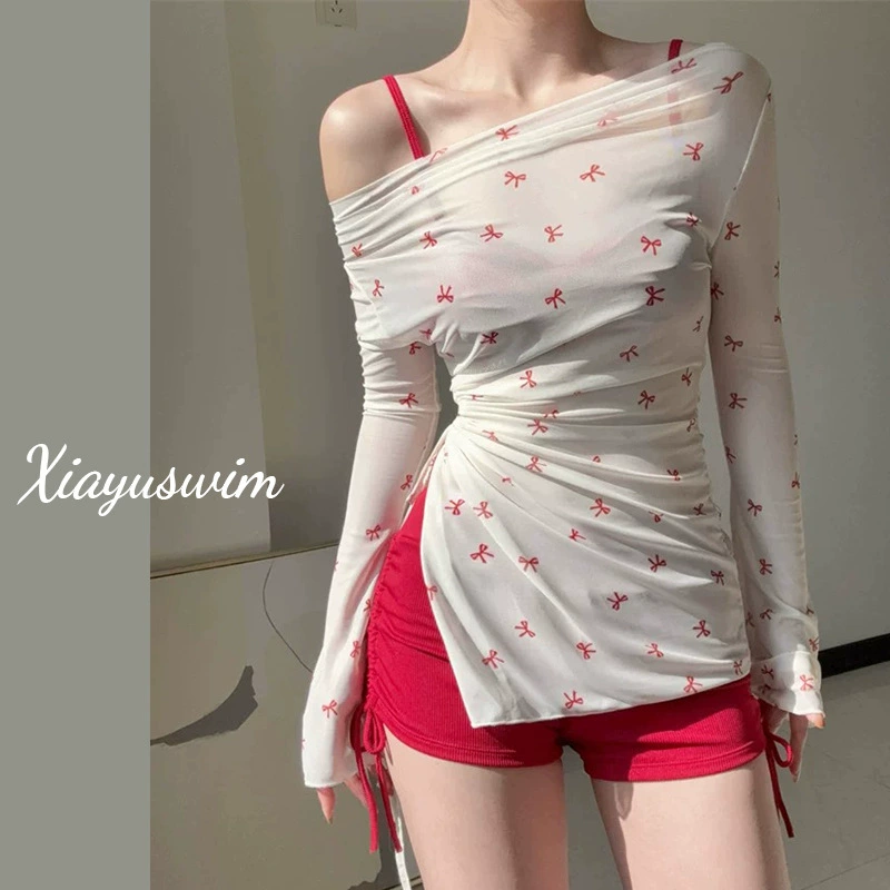 Новый купальный костюм женский сплит из трех частей