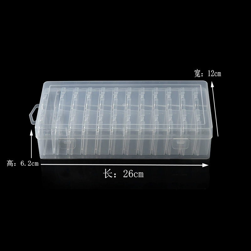 24-клеточный трансграничный специальный ящик для домашнего хранения Домашний стол пластиковый ящик для хранения ювелирных изделий 5.5 прозрачный маленький квадратный ящик