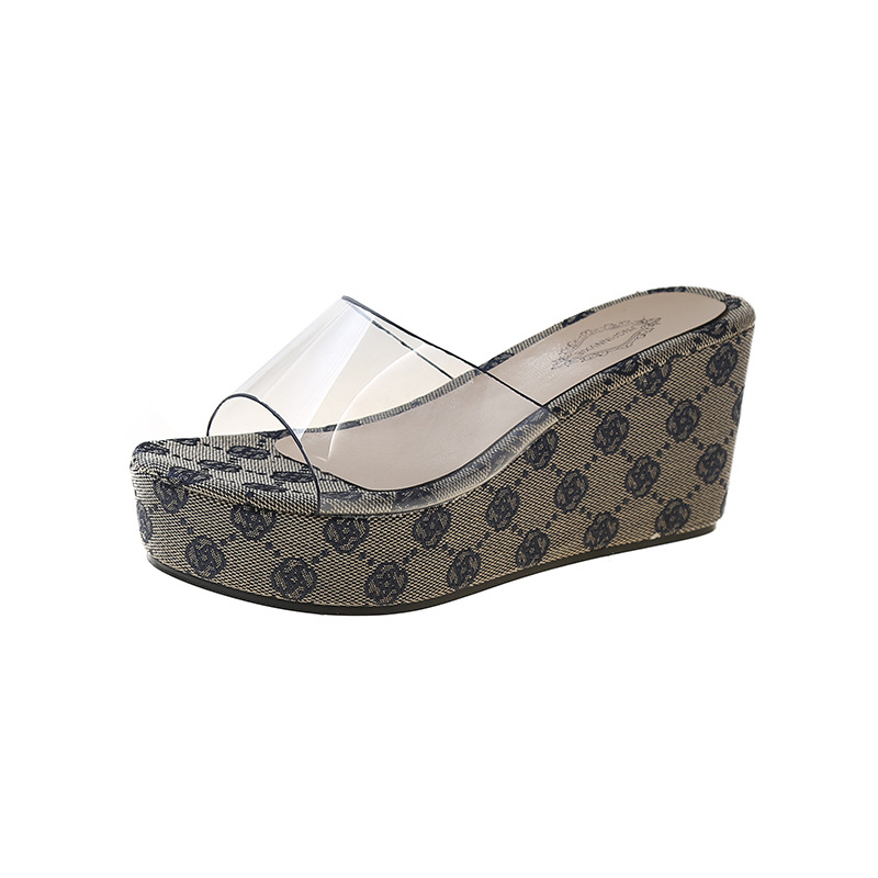 Wholesale Wedge Sandals For Women Summer New Retro Embroidery Fashion Transparent One Line Muffin Platform_voghion.com