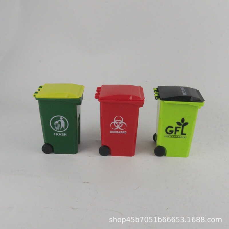 Factory direct mini trash can pen holder creative plastic pen holder desktop storage can be fixed logo color Factory direct mini trash can pen holder creative plastic pen holder desktop storage can be fixed logo color