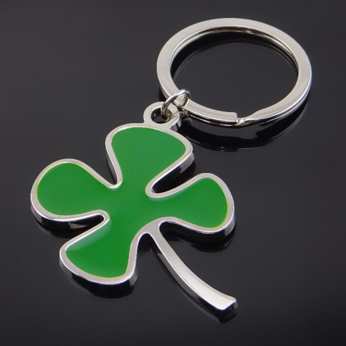Creative succulent keychain customized lucky four-leaf clover keychain bag pendant lucky keychain small gift