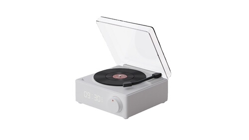 Retro Vinyl Record Player Bluetooth Speaker Birthday Gift Valentine's Day Gift Subwoofer Alarm Clock Wireless Small Speaker