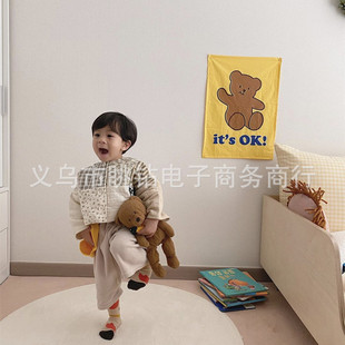 Милое мультяшное настенное крепление для детской комнаты, украшение подходит для фотосессий, с медвежатами