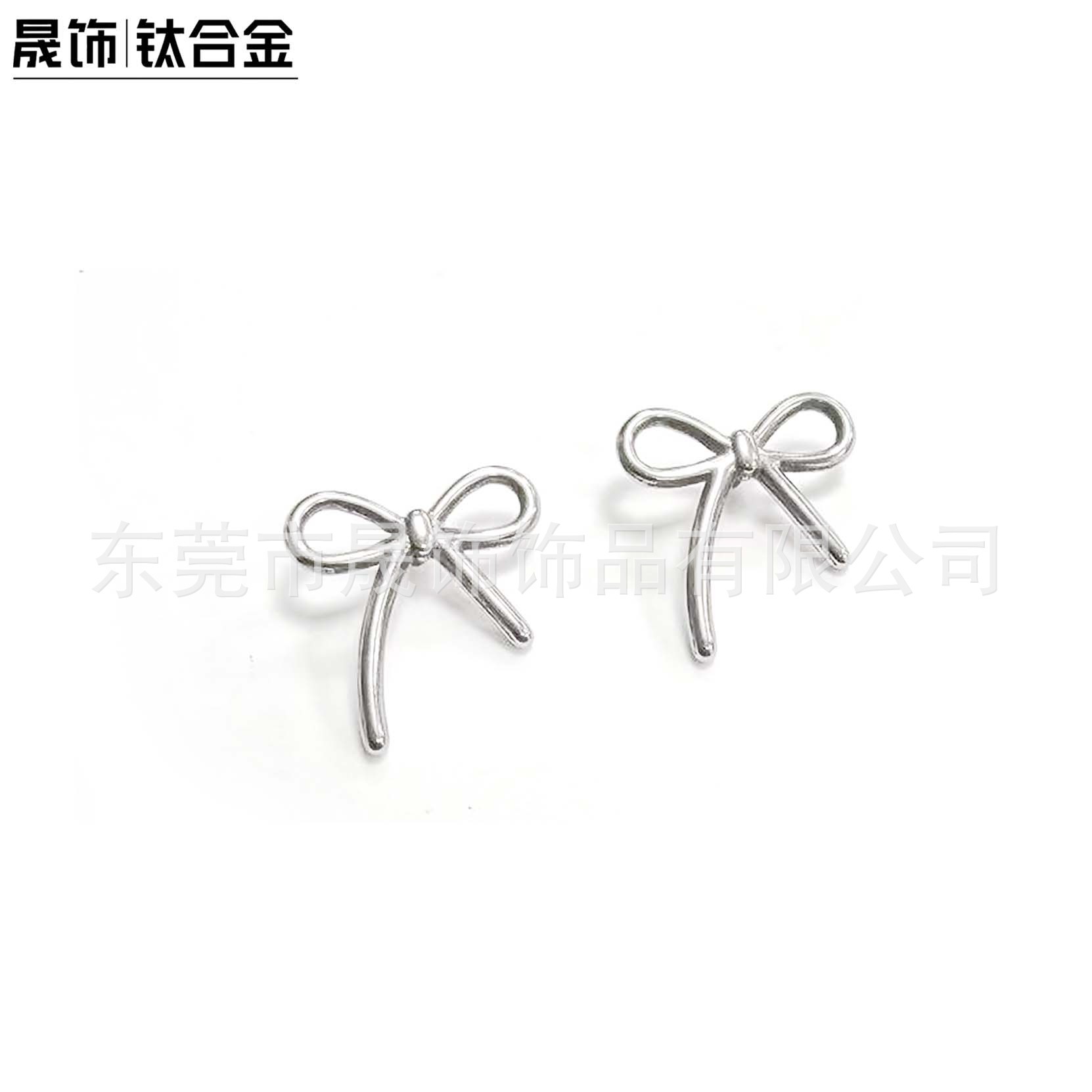 F136 Titanium Alloy Butterfly 结 Ear Stud G23 Titanium Internal Thread Labret Stud 人体 Piercing Jewelry Helix Cartilage Stud