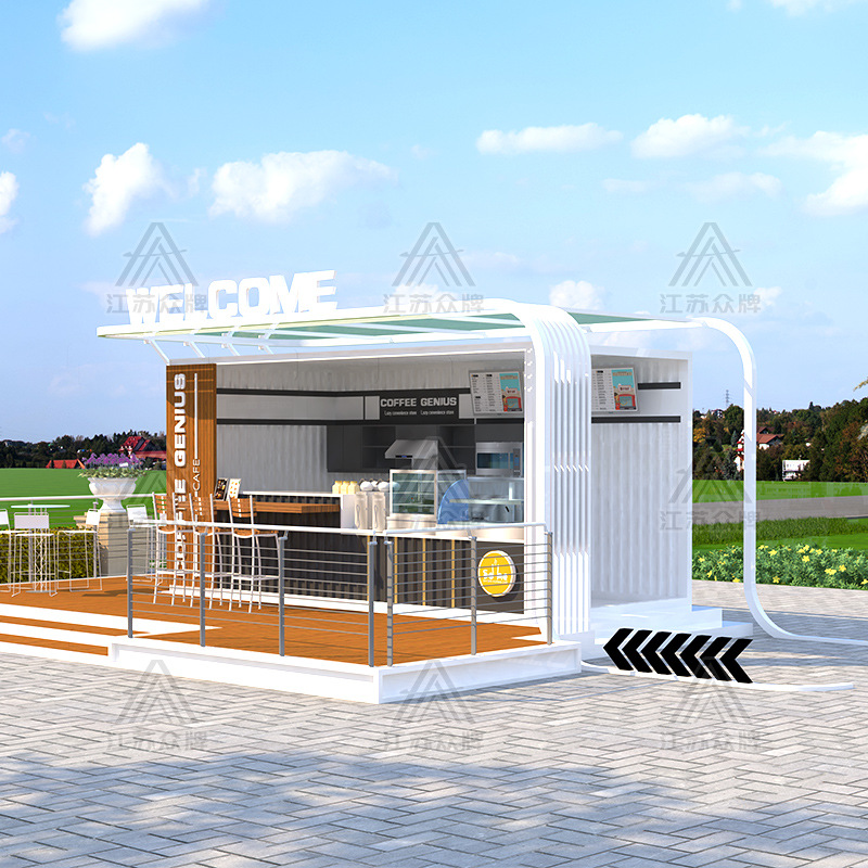 Contenedor creativo Casa móvil Red Red Camping al aire libre Residentes Casa de familia Casa integrada Casa de sol para el hogar