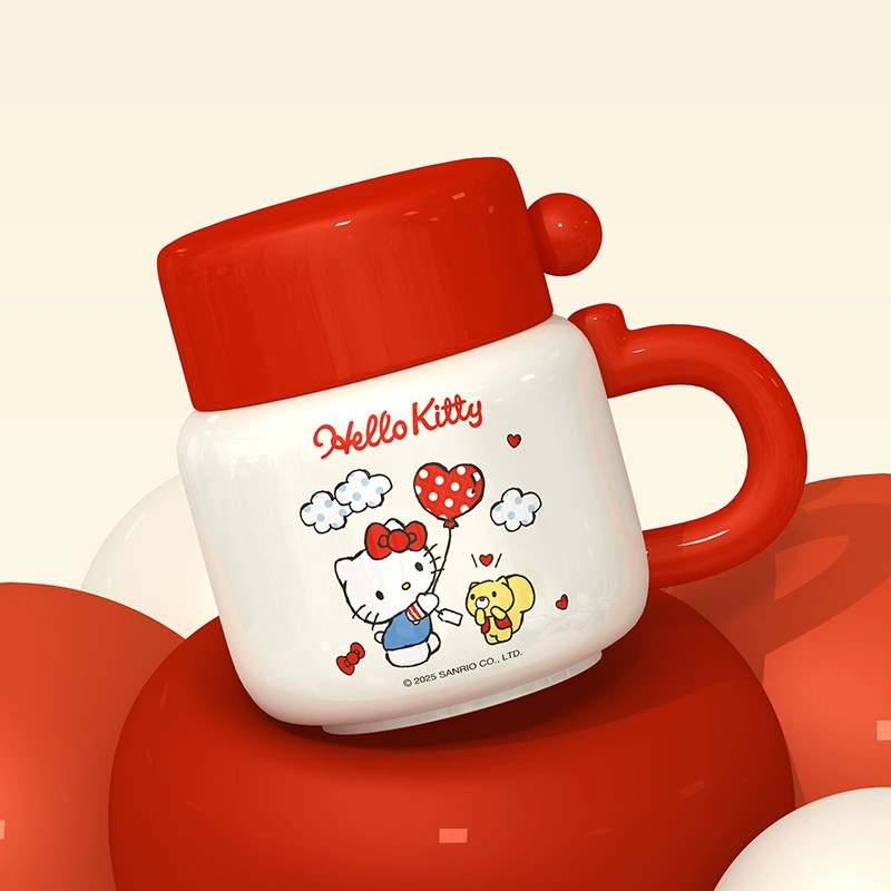 Термо чайник из керамики высокого качества с изображением Санрио, Hello Kitty