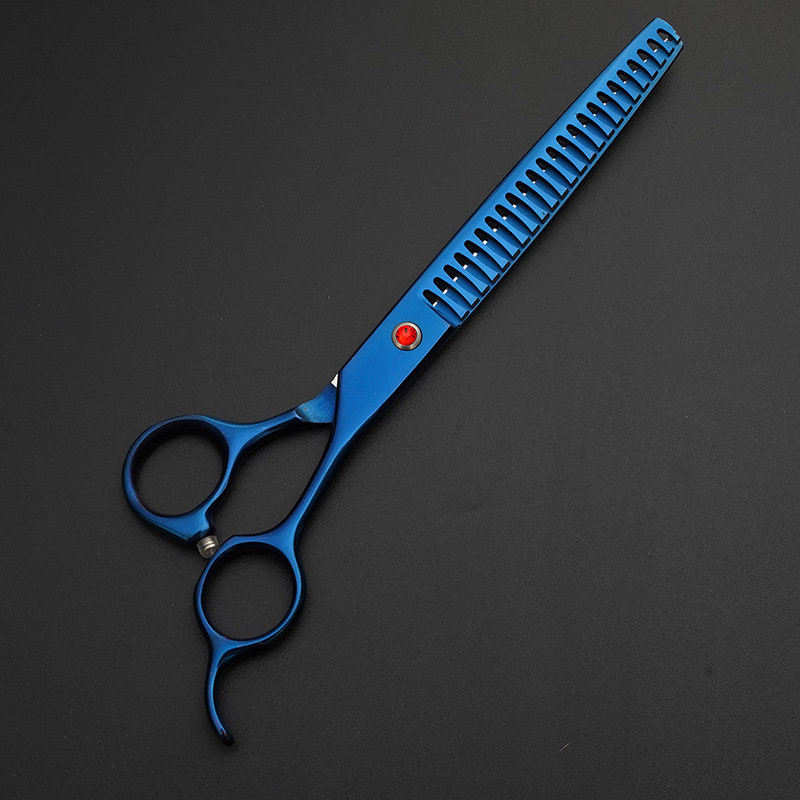 Directo de fábrica 7,0 pulgadas de acero inoxidable tijeras de dientes para mascotas tijeras de adelgazamiento cuchillo tijeras de hueso de pescado mascotas tijeras de belleza especial tijeras de dientes