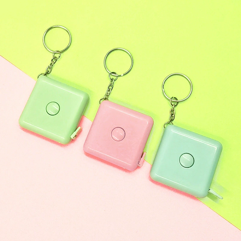 Small square keychain for elementary school students, ruler, 1.5meter, Nordic style